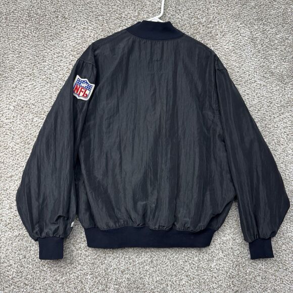 Vintage 90s Carolina Panthers Jacket Men Large Nylon Team NFL By Starter 1/4 Zip - Picture 11 of 15